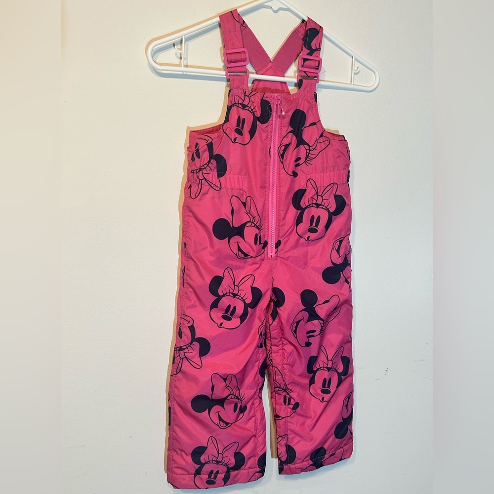 Baby Gap Disney Minnie Mouse Snow Bibb Overalls